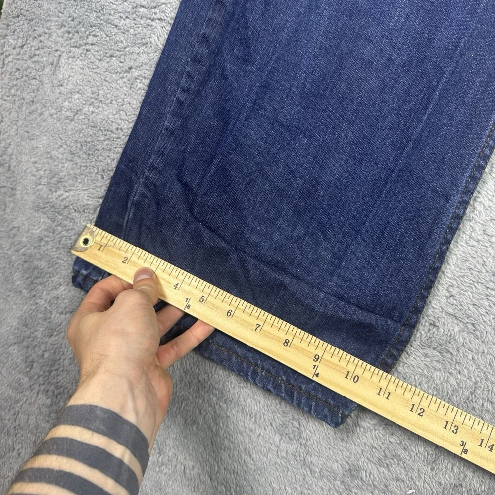 Helix Jeans Mens 38x30 Bootcut Embroidered Flames Cross Y2K Grunge Baggy